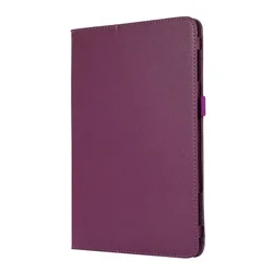 Premium PU Leather Folding Stand Tablet Case Cover for Pad Pro 12.7 2025 (Purple)