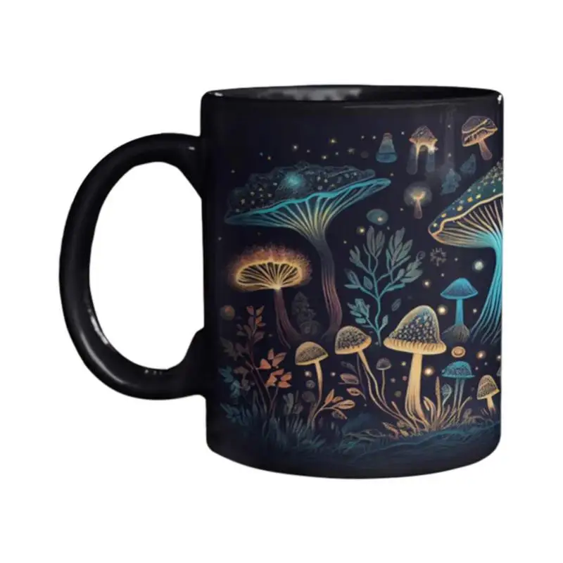 

Mushroom Tea Cup Color Changing Mushroom Pattern Tea Mug Mushroom Ceramic Mugs Novelty Gifts Milk Cup For Mushroom Lovers