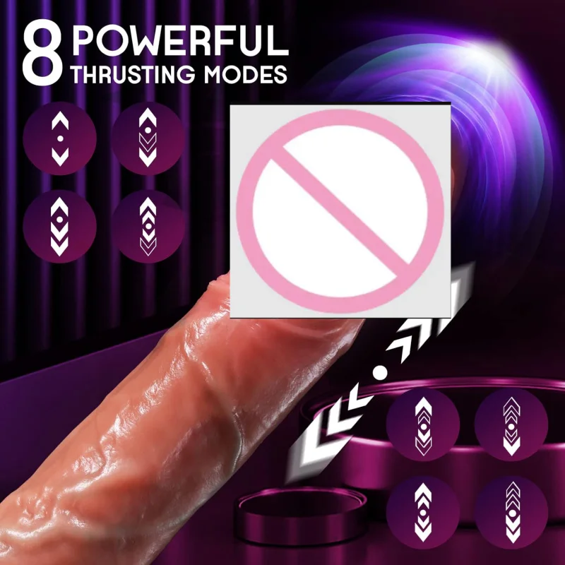 Thrusting Dildo Vibrator G Spot Anal Stimulation 10 Vibration Heating Mode Blowjob Silicone Realistic Dildos Adult Sex Toy