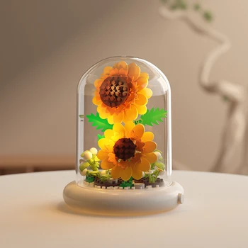 Eternal Flower Bouquet Bonsai Potted Plant Micro Building Blocks Model Home Decoration Toy For Kid Birthday Gift 14