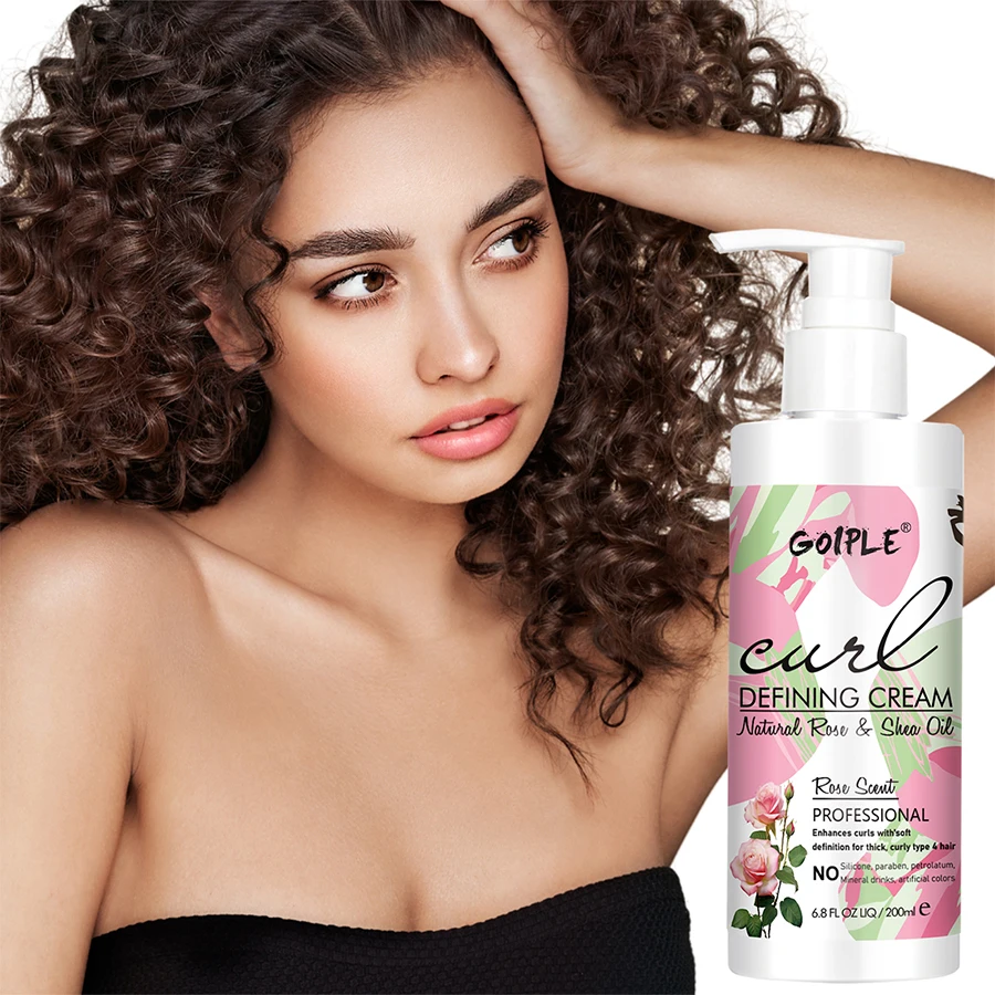 GOIPLE Curl Defining Cream for Natural Hair Curls Enhancer Moisturizing Increase Curly Elasticity Styling Leave In Conditioner