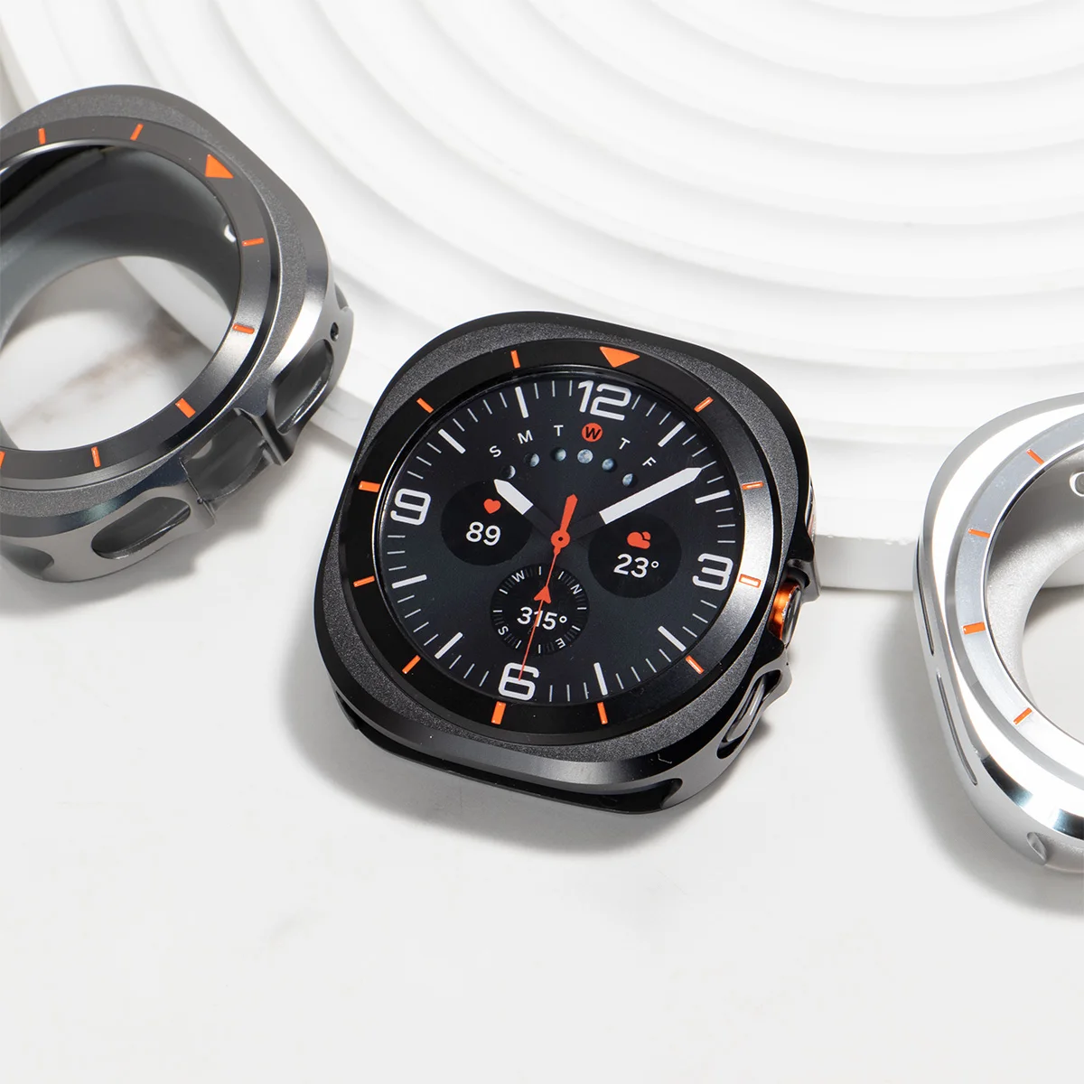 Premium Metal Protective Case | Durable Alloy Hard Cover for Smartwatch | 47mm Bumper Accessory