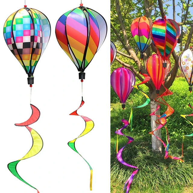 Egyedi Hőlégballon Szél Fonó Geometriai 3D -S Forgó Szélmalom Twister Lógó Szélfogók Színes Kerti Udvari Dekoráció