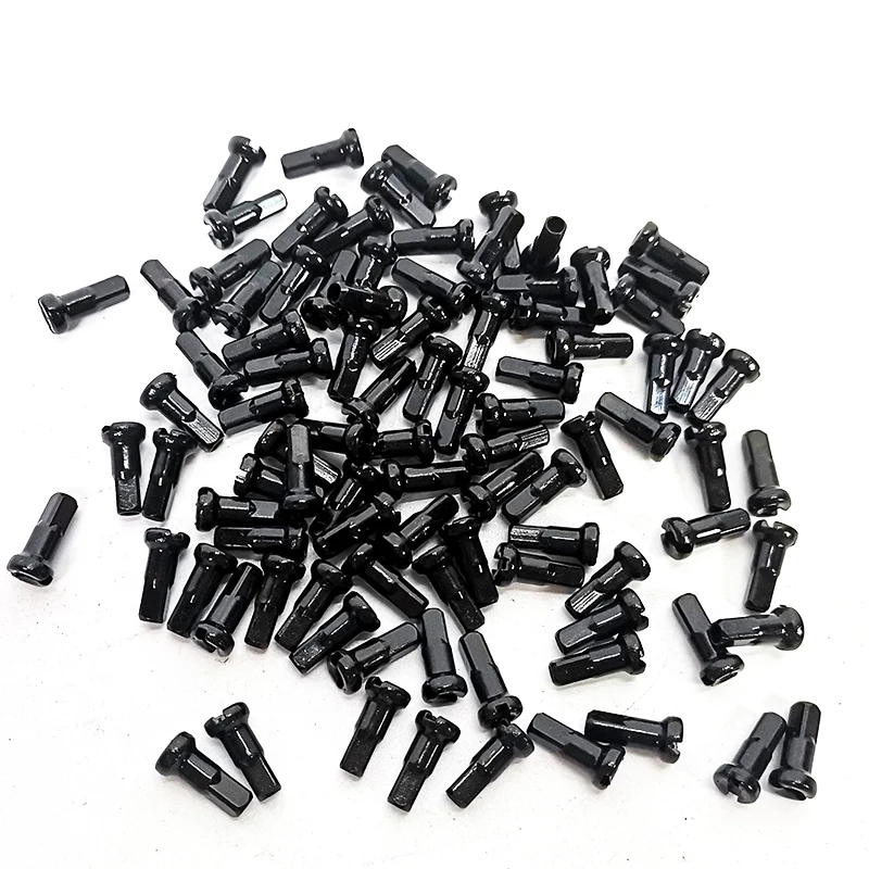 Mountain or Road Bike Spoke Nipples, Galvanize Steel, Black, Silver, 10G, 12G, 13G, 14G, 12mm, 10Pcs