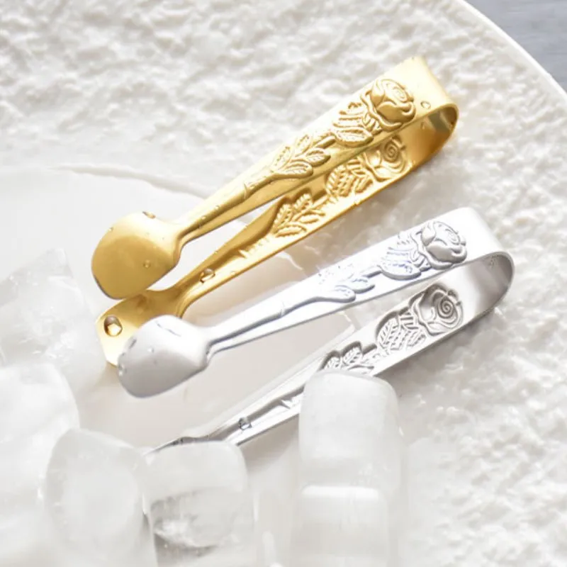 Creative Stainless Steel Ice Cubes Clips Sugar Tongs Foods BBQ Clips Ice Clamp Tool Bar Kitchen Serving Tong Kitchen Accessories