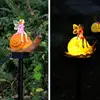 Decorative Garden Stakes Pathway Outdoor Decor Lamp Fairy Snail Statue Solar Light Garden Stake Solar Pathway Lights Ornament 4