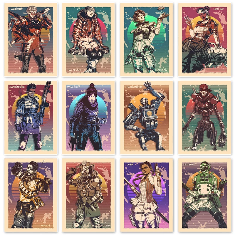 Винтажные фигурки из игры Apex Legends набор для рисования маслом взрослых Набор