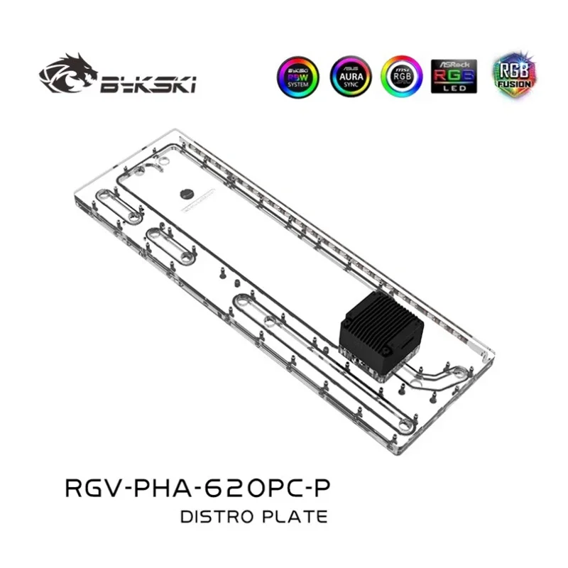 Bykski Acrilico Distro Plate /Board Reservoir Per Phankteks 620Pc Case /Water Cooler System /Combo Ddc Pump Rgv-Pha-620Pc-P