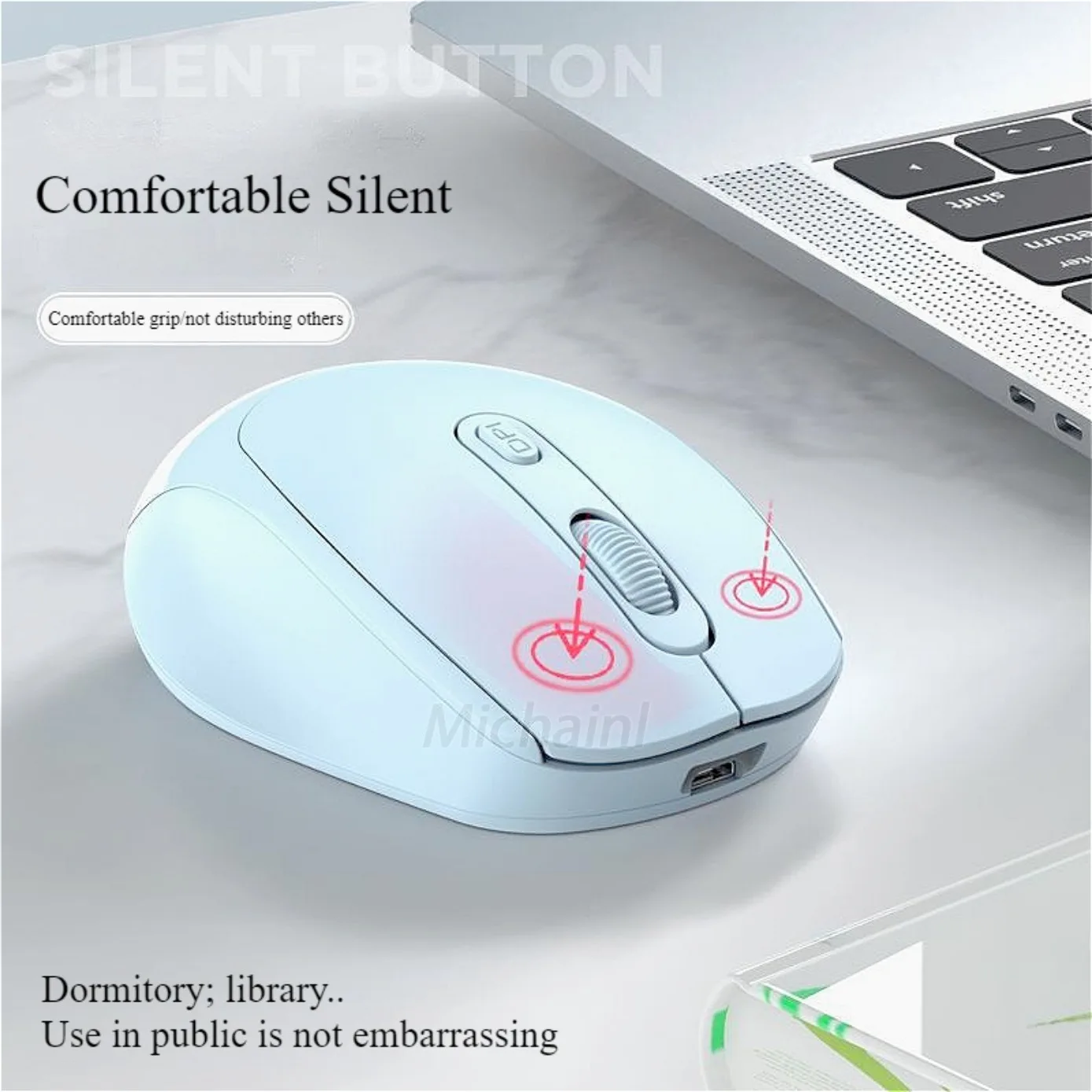Wireless Mouse Ergonomic Bluetooth 1600DPI for Xiaomi MacBook Tablet Computer Laptop 2.4GHz USB PC Setup Accessories