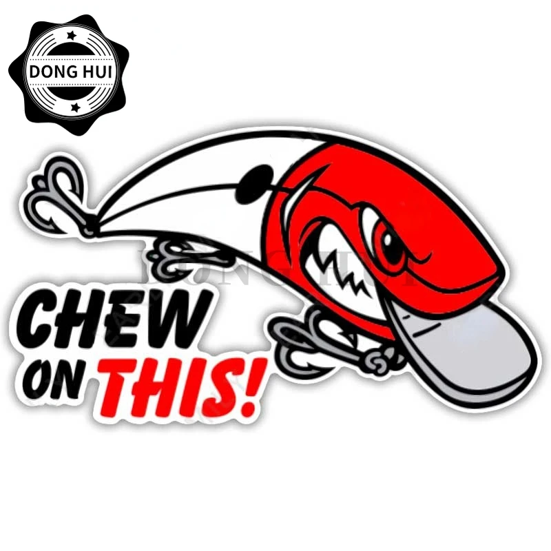 

Chew on This Lure Car Sticker Fishing Case Toolbox Mug Guitar Laptop Camper Motorcycle Skateboard Mobile Phone Suitcase Decal