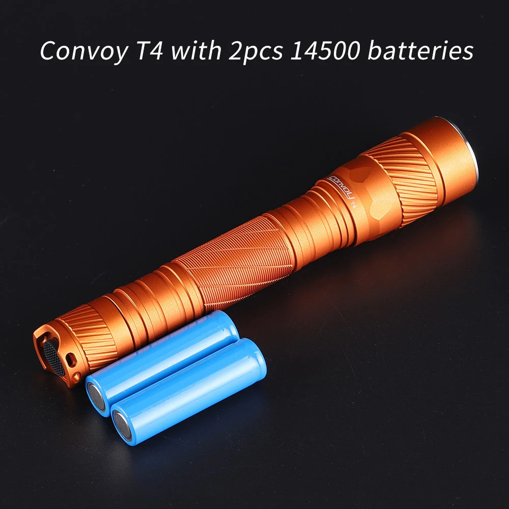 Convoy T4 Flashlight, With 2*14500 Battery Inside 13 Groups