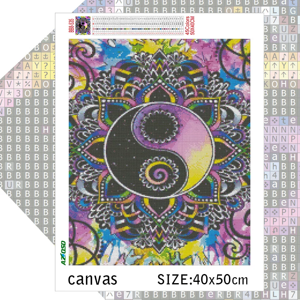 AZQSD Mandala Diamond Embroidery Abstract Flower Mosaic Picture Of Rhinestones 5d Diamond Painting Floral Cross Sticth Full Kits diamond painting diamond painting accessories