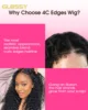 13x6 Hd 250 Density Afro Kinky Curly Wig 100% Human Hair 13x4 4c Edges Frontal Deep Wave Curly Lace Front Wigs For Women on sale 3