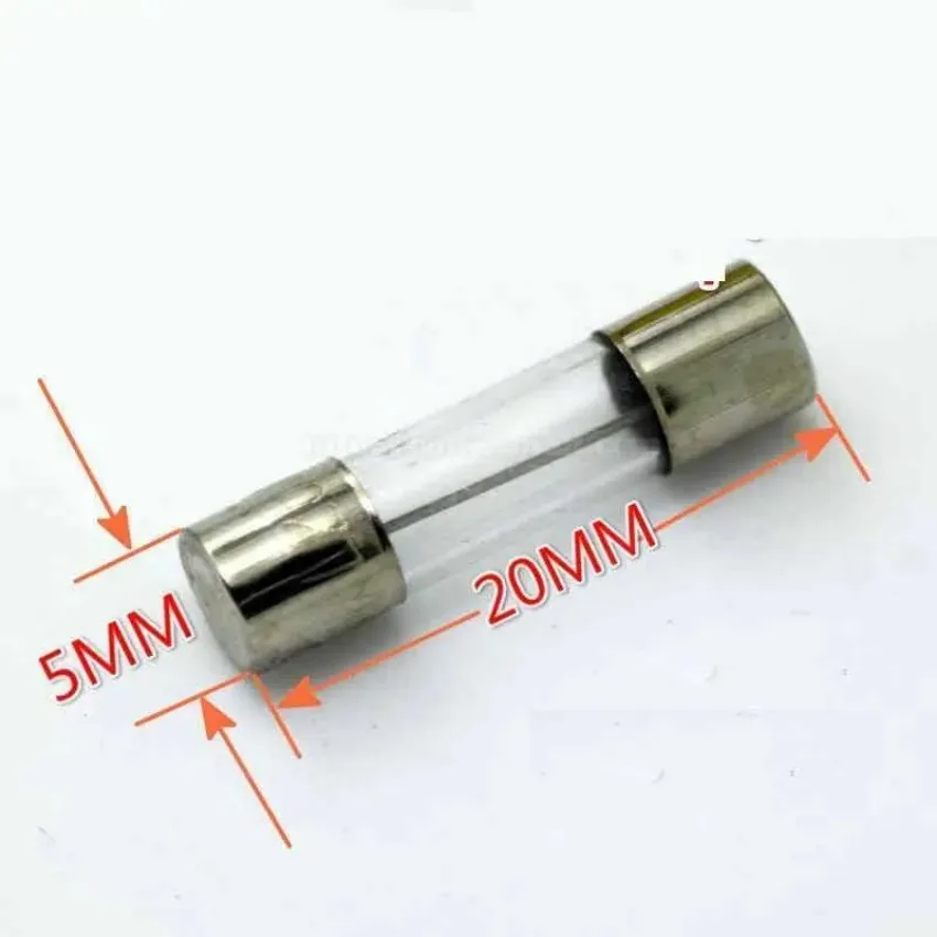 100pcs Quick Fast Blow Glass Fuse Fuze 5*20mm 250V 0.1/0.2/0.25/0.3/0.4/0.5/0.75/1.25/1.5/2.5/3.15/6.3/8/10/15/20/25/30A Ampere blow glass fuse