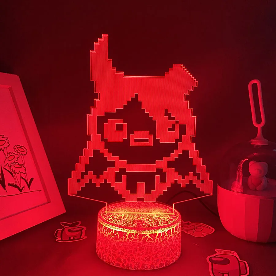게임 이삭의 재생 Azazel 3D Led 네온 야간 조명 남자 친구를위한 생일 선물 어린이 침실 장식 게이머 용암 램프