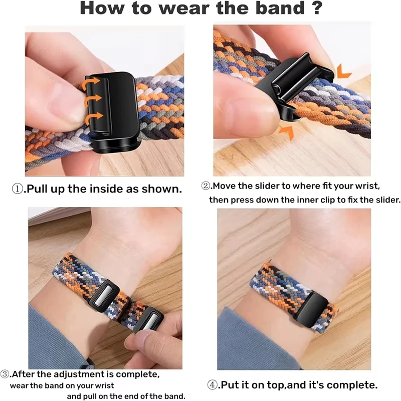 Comfortable Stretchable Braided Magnetic Watch Strap