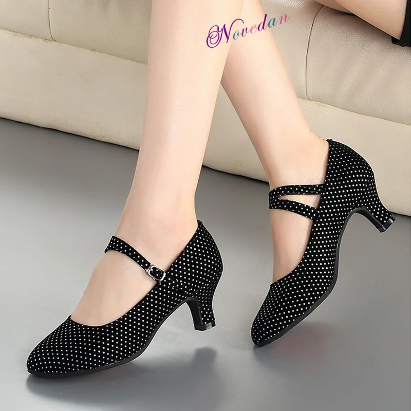 Ballroom/Outdoor Latin Dance Shoes for Women Girls Ladies Woman Tango Salsa 3.5/5.5CM Low Heels Multiple Styles Dance shoes 2