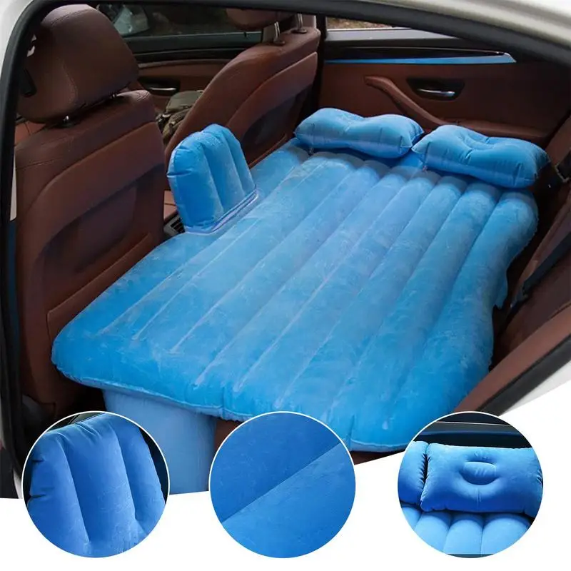 Universal Inflatable Car Mattress Back Seat Travel Bed Air Mat Rear Seat Sleeping Mat Car Sofa Pillow Instrument Camping inflatable air bed car sleeping mattress camping mattress inflatable camping mattress