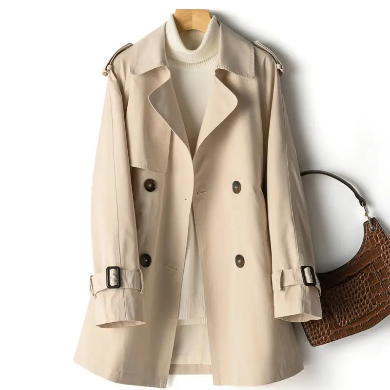 Women's Midlength Trench Coat Allmatch Spring And Autumn 2022 Waist