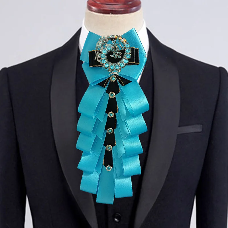 Original hochwertige personalisierte Luxus-Drachenfliege mit Strasssteinen für Herren, Hochzeitsbankett, Anzug, Hemdkragen, Blumenzubehör