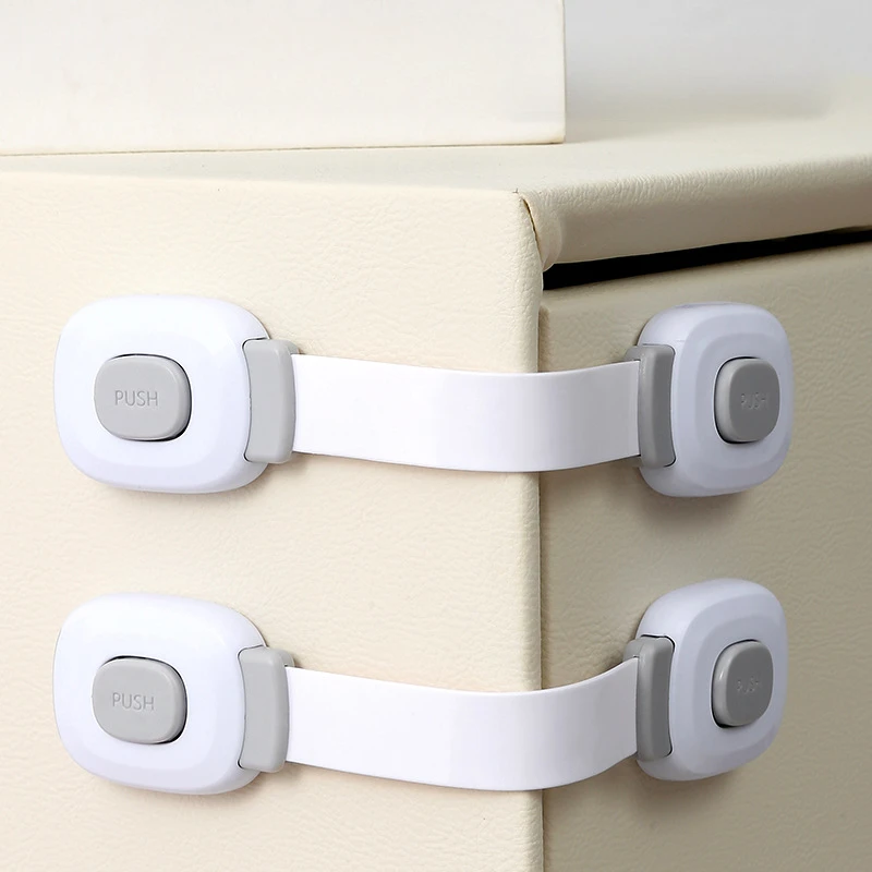 1/2/4PCS Baby Cabinet Locks Kids Safety Cabinet Proofing Child Safety Strap Lock Adhesive Drawer Fridge Oven Door Toilet Latches cabinet lock child lock safety lock refrigerator lock refrigerator door lock