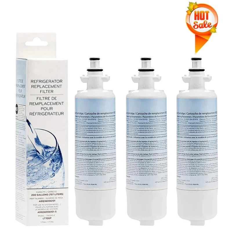 Faucet Water Filter LG LT700P Refrigerator Water Purifier Filter Element Replacement ADQ36006101 ADQ36006102 KENMORE 469690