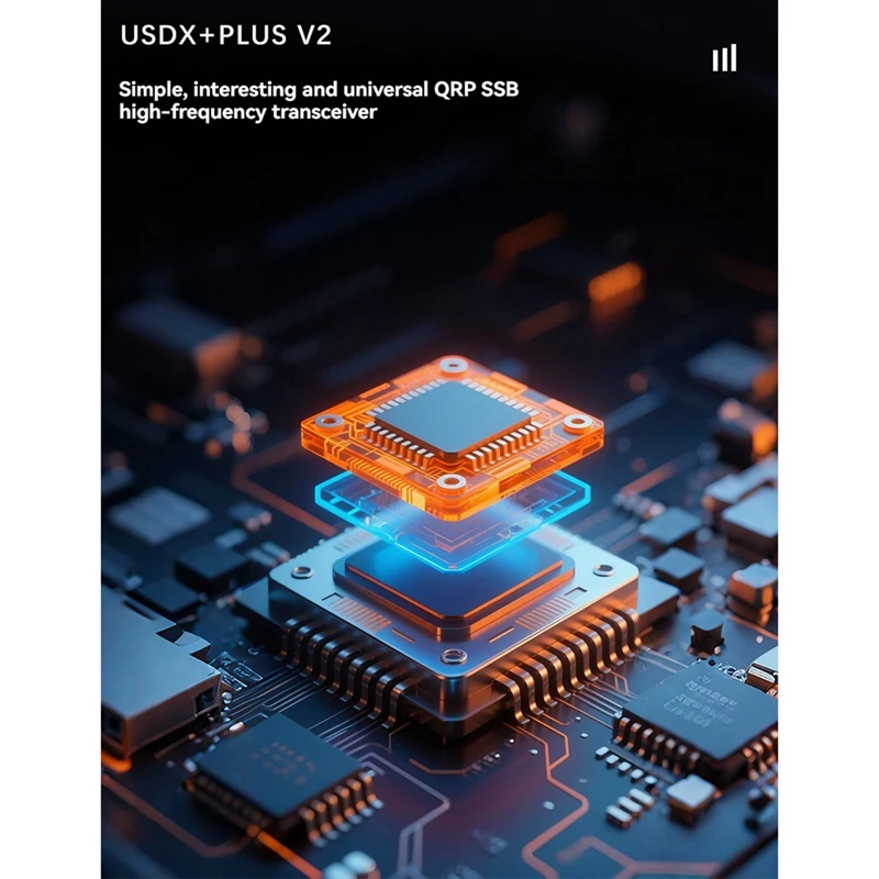 USDR USDX+Plus V2 8 밴드 SDR 트랜시버 모든 모드 HF SSB QRP 트랜시버(LCD 스크린 스피커 포함) EU 플러그-A86Z