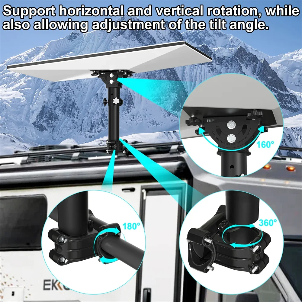 Starlink Mounting Kit For Starlink Gen3 Mini Metal Bracket Set With Anti-slip Pad Suitable For RV Roof for Starlink Gen3 Portable satellite dish kits