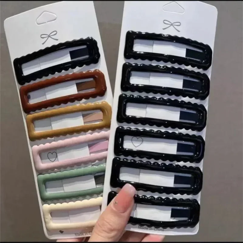 Metal Colorful Square Wave Hair Clip for Women Back Head Broken Hair Clip for Girls Bangs Hairpin Side Clip Hair Accessories виниловая пластинка bangs chris talbot mick back to business 5051083176620