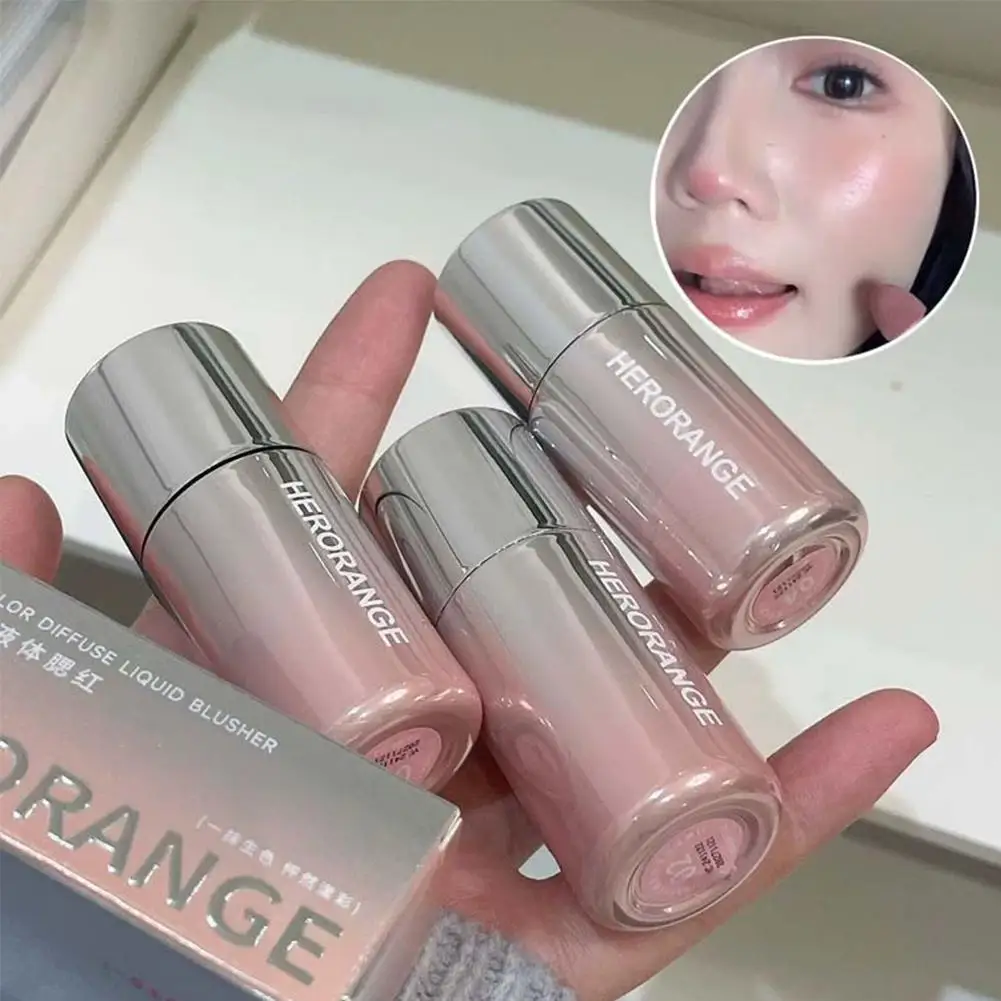 Liquid Blush Stick with Sponge Tip for Lips And Cheeks Waterproof And Long-Lasting Color Correction Korean Makeup blush stick,liquid blush