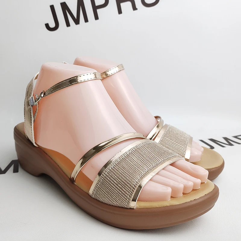 Platform Sandals Women Summer Thick Heeled Wedges Plus Size 43 Ankle Strap Gladiator women sandals women high heels wedge sandals