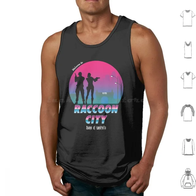 Stay Cool and Stylish with Home Of Umbrella Tank Tops Vest Sleeveless Zombie Horror Gaming Raccoon City Retro Classic Evil