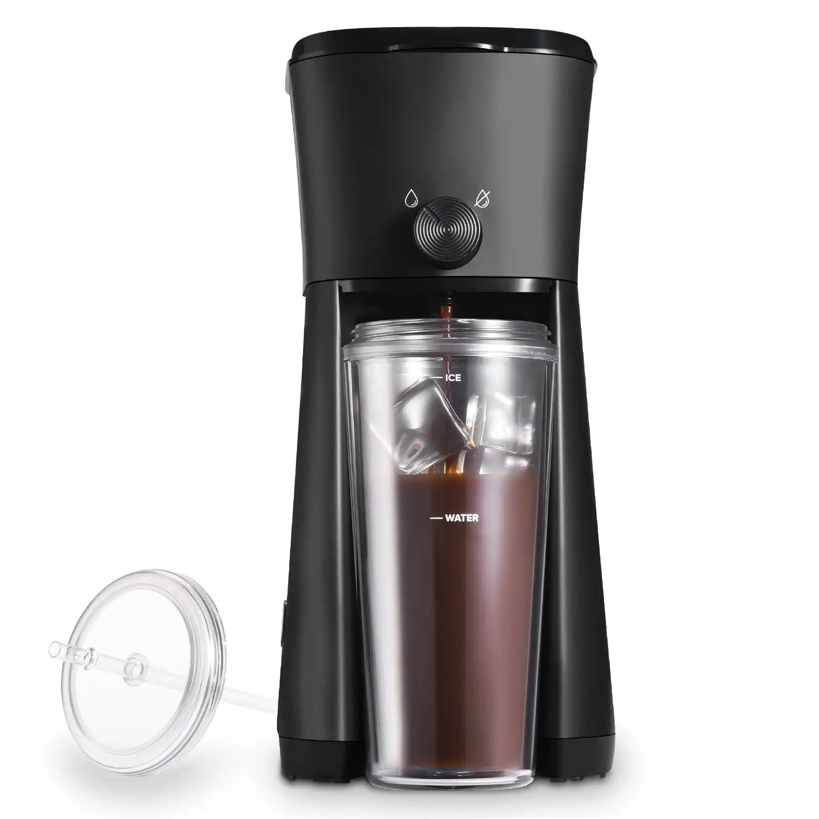 

Coffee Maker with 20 fl oz Reusable Tumbler and Filter, Black, New condition