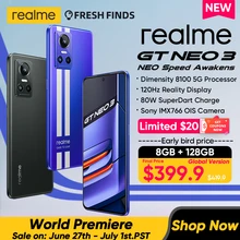 [New Arrival] realme GT NEO 3 5G Smartphone Dimensity 8100 6.72" 120Hz OLED Display Sony IMX766 OIS Camera 80W SuperDart Charge