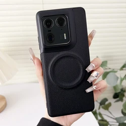 Magnetic PU Leather Anti - Slip Ultra Thin Case Cover - Moto X50 Ultra (Black)