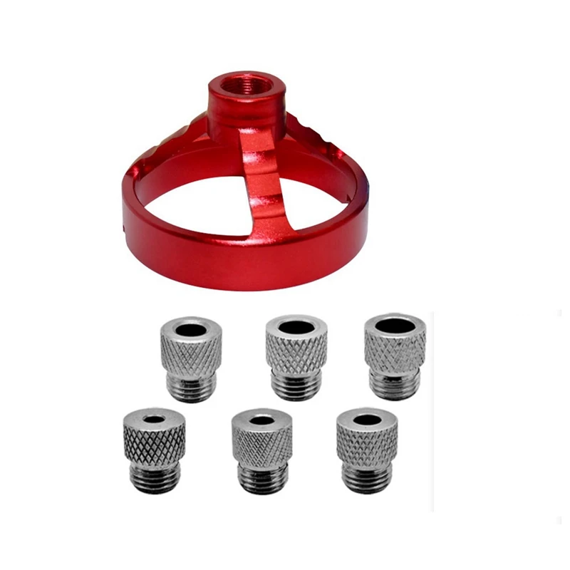 

1 Set Vertical Pocket Hole Jig Joinery Dowel Hole Punch Locator Tool 5/6/7/8/9/10Mm (Red)