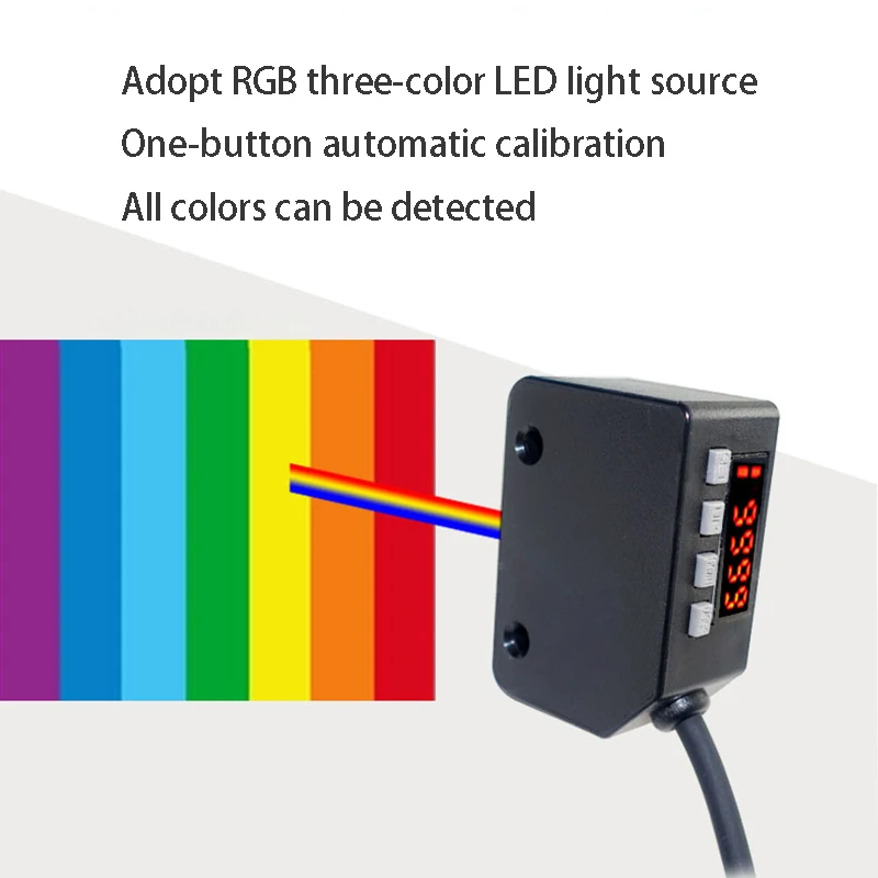 

YS-101 intelligent color mark sensor color mark photoelectric switch color sensor label color separation positioning sensor