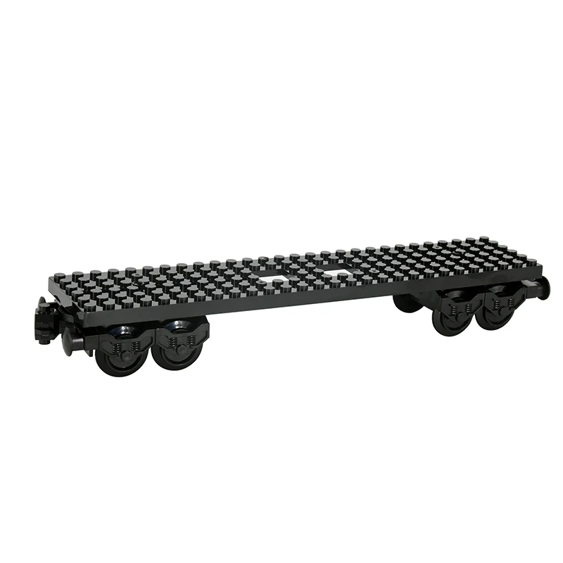 MOC Stadt Technische Idee Zug 6*28 Basis Rad Wagen Bausteine Ziegel Zusammengebaut DIY Spielzeug für Kinder Weihnachten geschenke – Detail 3