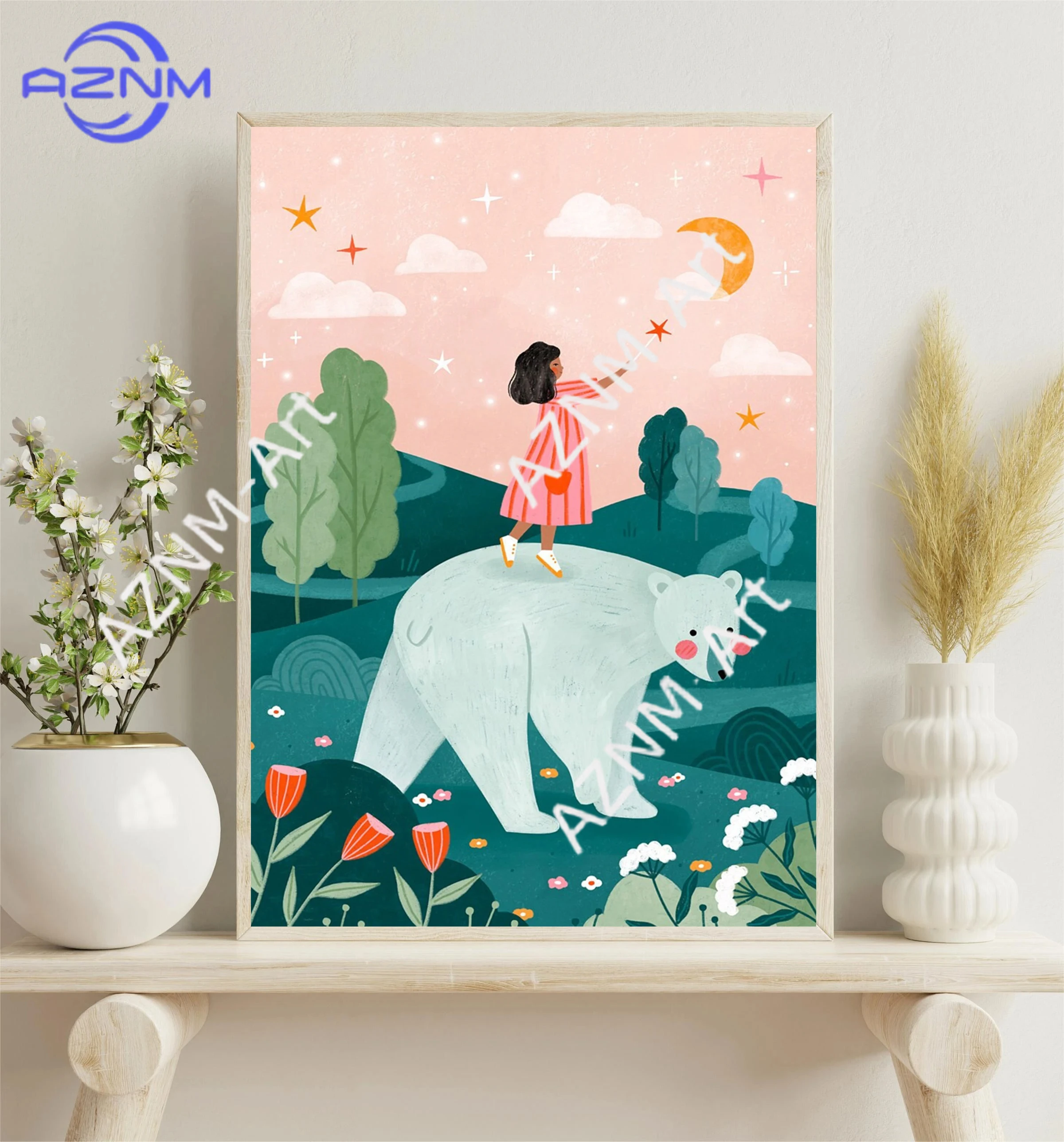 Poster e Dipinti su Tela con Illustrazioni Astratte Minimaliste di Ragazze, Mamme e Figlie, Arte Murale per Camere dei Bambini e Decorazioni per la Casa - immagine 4