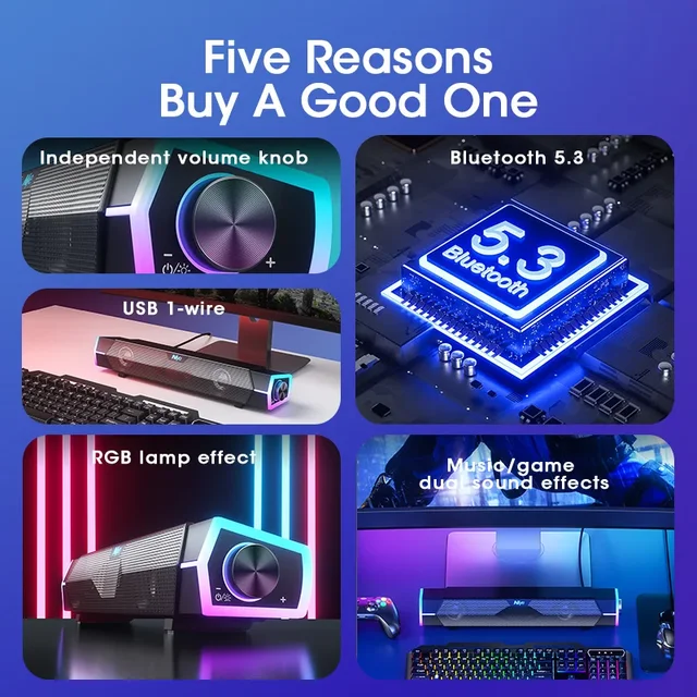 C4D Bluetooth Soundbar Speaker 5