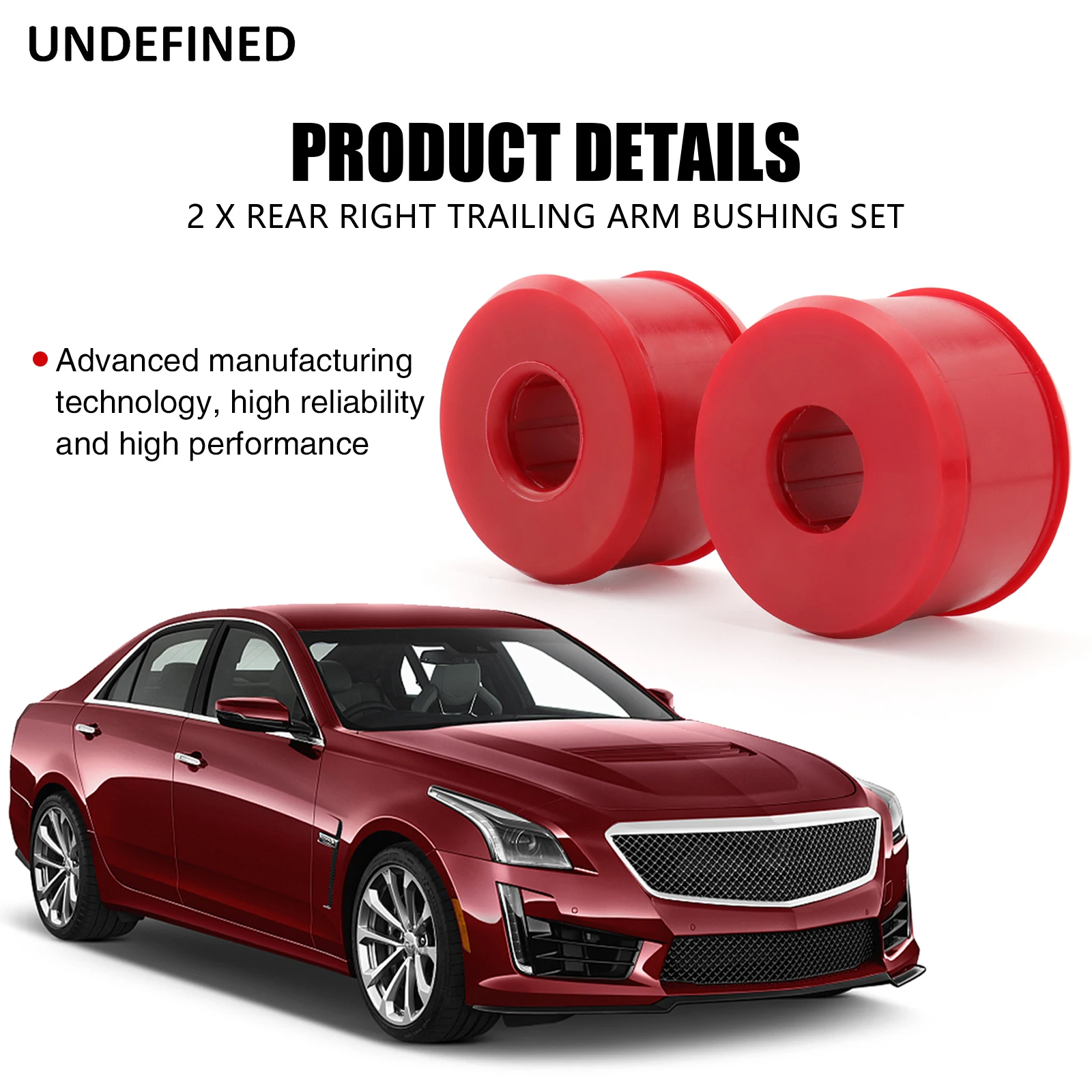 Suspension Rear Trailing Arm Bushings 16.7106R Fits For Honda Civic Civic del Sol CRX For Integra 1994-2001 Red Polyurethane