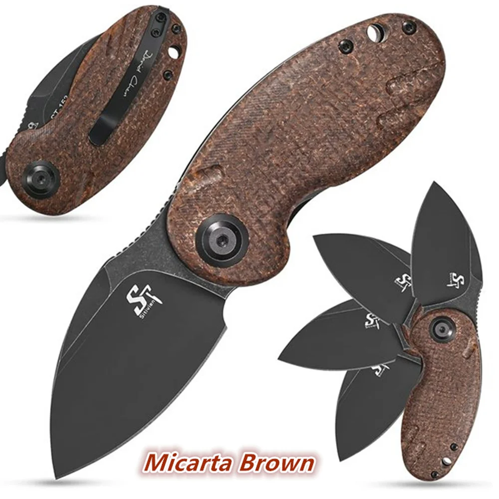 

Sitivien ST153 Ball Bearing Front Flipper Real 14C28N Folding Micarta G10 Camping Hunt Survival Outdoor EDC Tool Utility Knife