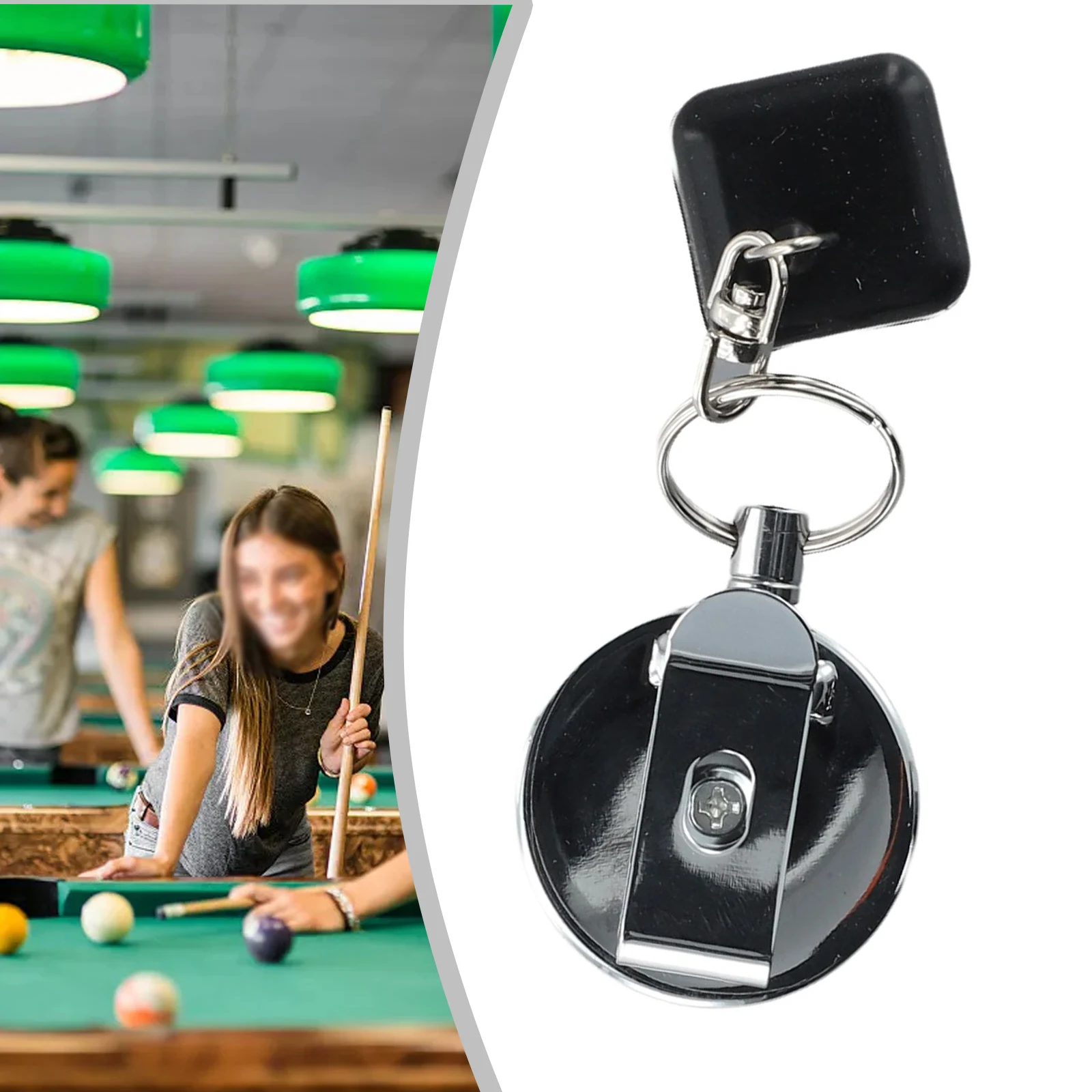 

1pc Billiard Telescoping Chalk Holder Snooker Pool Cue Chalk Holder Key Chain Buckle Retractable Rope For Billiards Accessories