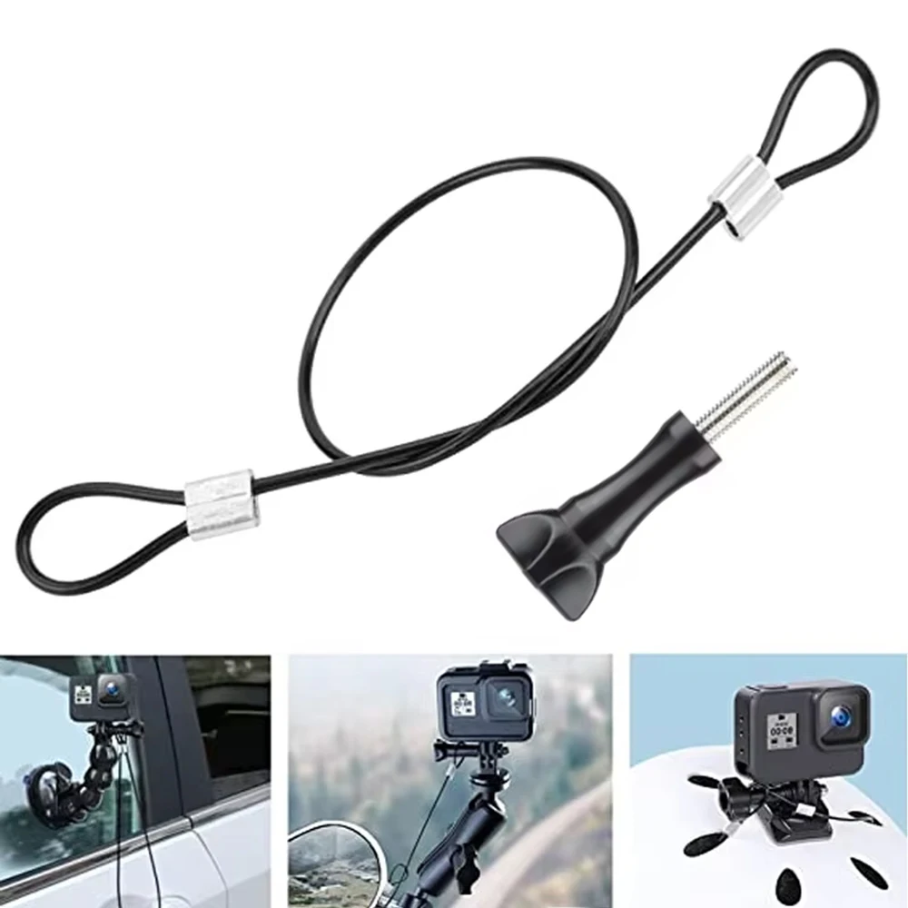 Stainless Steel Lanyard Anti-lost Rope for GoPro Hero 13 12 11 10 9 8 Insta360 X5 X4 DJI OSMO Action 5 PRO/4 Camera Accessories