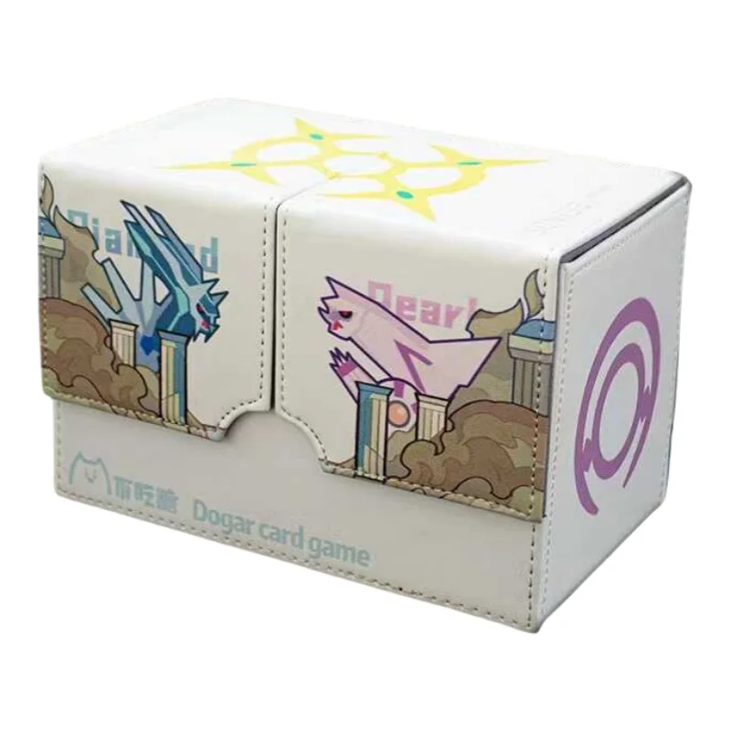 

Карточка Чехол Arceus Palkia diga Ptcg Diy Кожаная двойная серия экшн-игрушек фигурок аниме игра коллекция коробка для хранения подарок