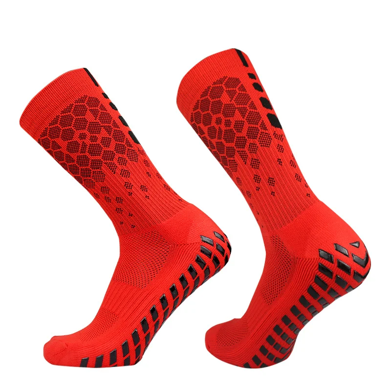 2023 Sports New Men Women Outdoor Breathable Sweat-absorbing Soccer Socks Anti slip Competition Training Silicone Football Socks