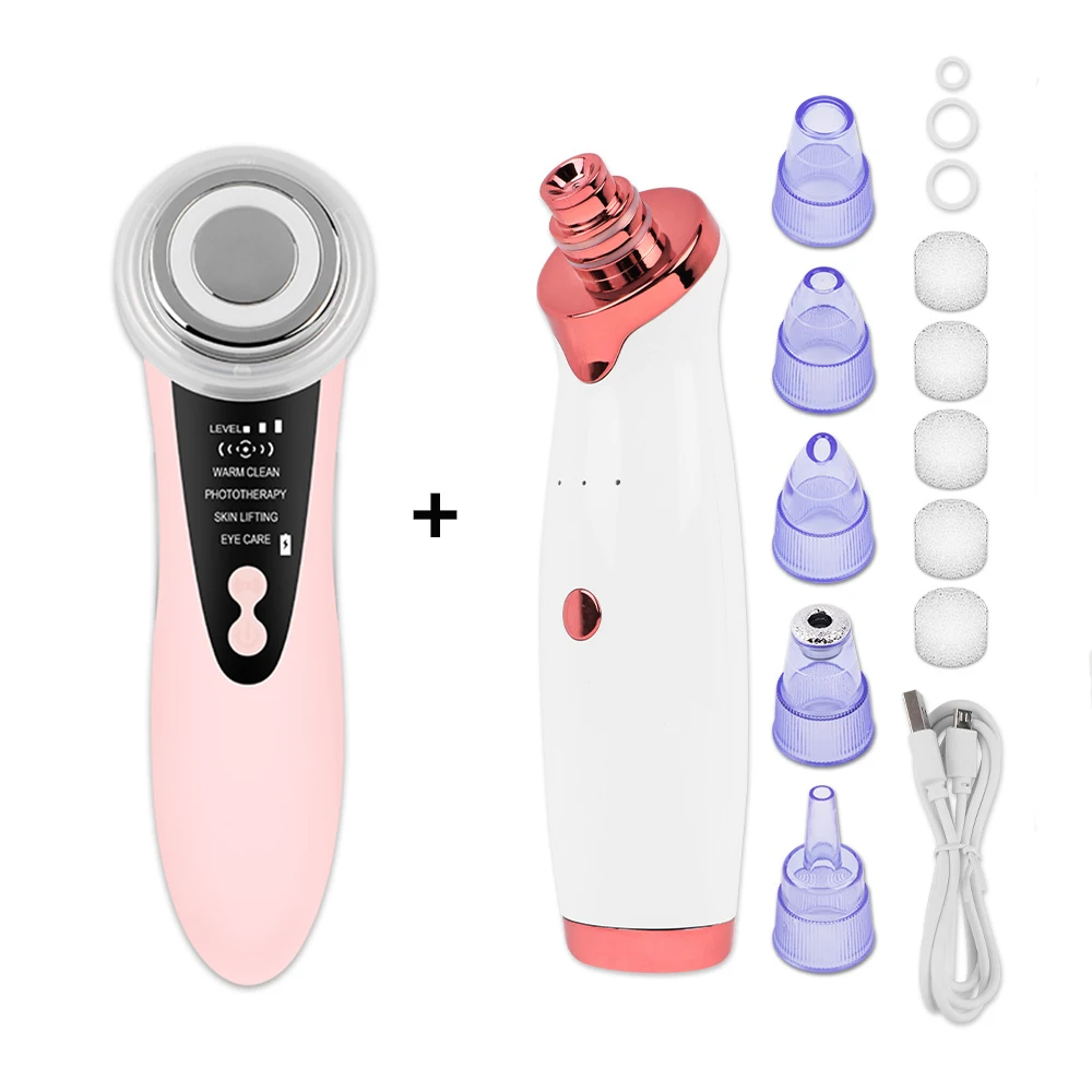 

EMS Facial Massager Radio Frequency Face Lift Vacuum Electric Blackhead Remover Face Massage Skin Rejuvenation Wrinkle Removal