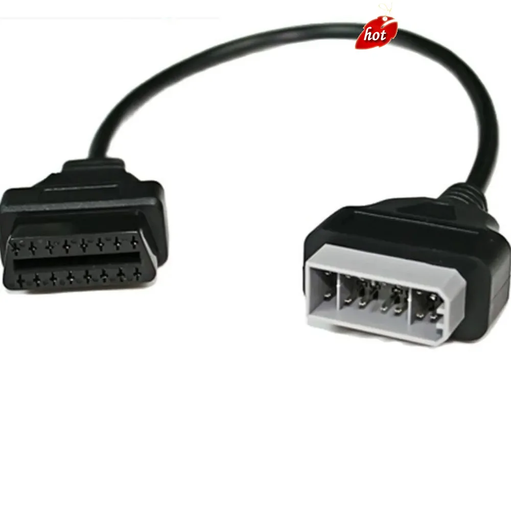 

14PIN OBD2 40cm OBD Cable For Nisan 14 Pin Male To 16 Pin Female OBD2 OBDII Diagnostic Tool Adapter Extension Connector Cable