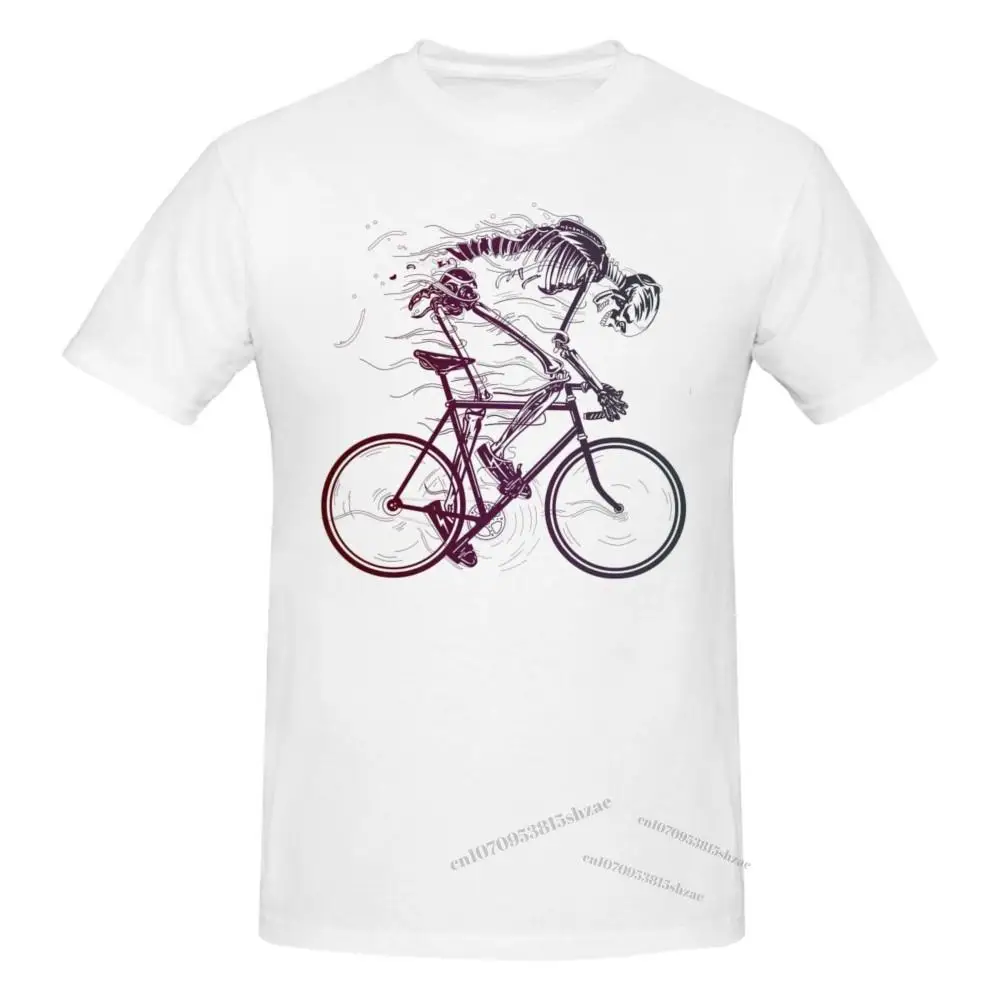 

Bicycle Skull Ride Like Hell Tshirt man T Shirt Shirts Cotton Summer Tops Tshirts Short Sleeves Tees T-Shirt Woman