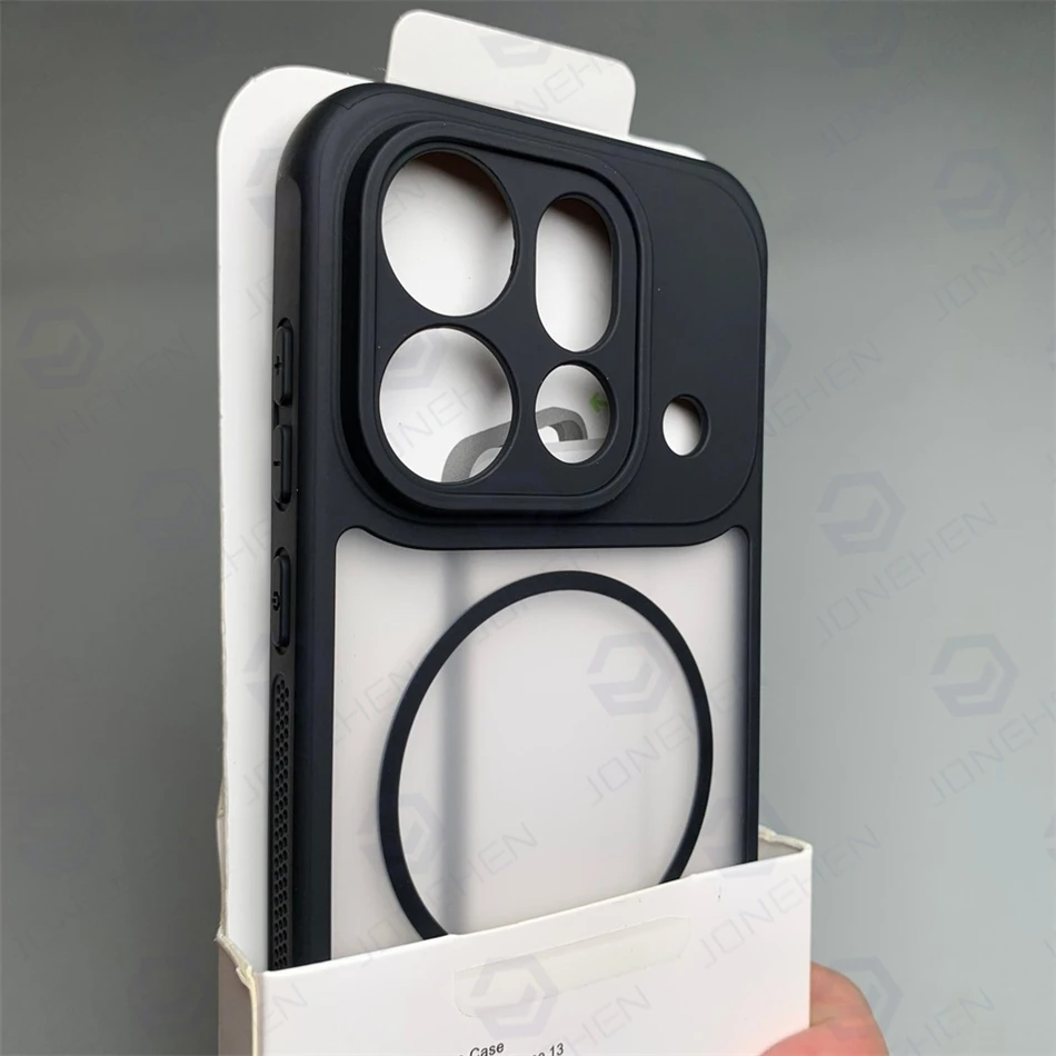 Magsafe Magnetic Frosted Armor Case - Translucent Hybrid Shockproof Cover